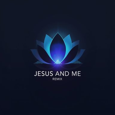 Jesus and Me REMIX Logo featuring a lotus flower with the text "Jesus and Me" below it.